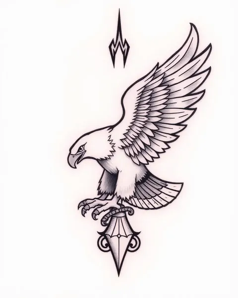 Signification du tatouage de l'aigle : symbole de protection et de chance