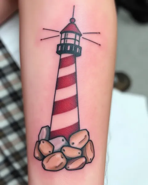 Signification du tatouage de phare : espoir et esprit endurant