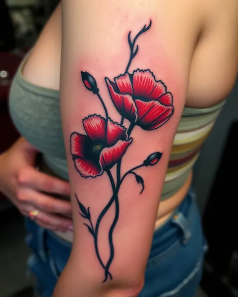 Signification et symbolisme du tatouage de coquelicot dans l'art