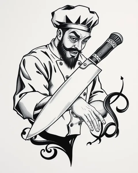 Signification et symbolisme du tatouage de couteau de cuisine