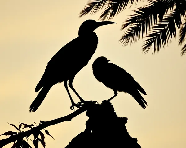 Silhouette d'oiseaux fichier d'image PNG trouvé