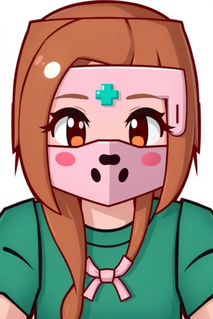 Skin de Minecraft : Jeune fille mignonne avec masque