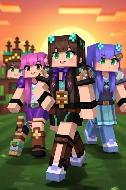 Skins Minecraft pour expérience de jeu personnalisée pour les filles