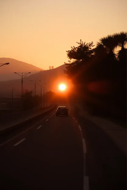 Soleil levant sur l'horizon, bon matin