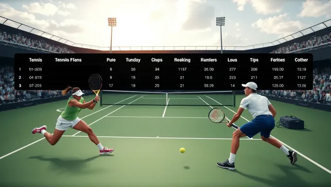 Statistiques du jeu des joueurs de tennis 2025 : Un détail