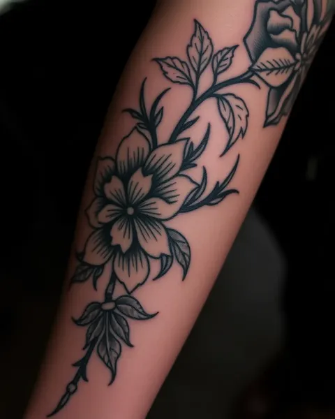 Statut de mode audacieux avec tatouages à l'encre blanche