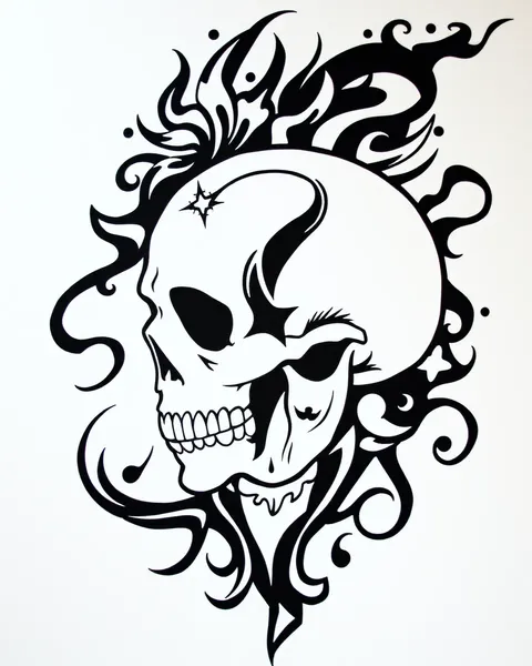 Stencils de tatouage de crâne pour des conceptions d'art corporel uniques