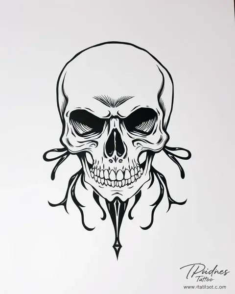 Stencils de tatouage de crâne pour les artistes et les designers