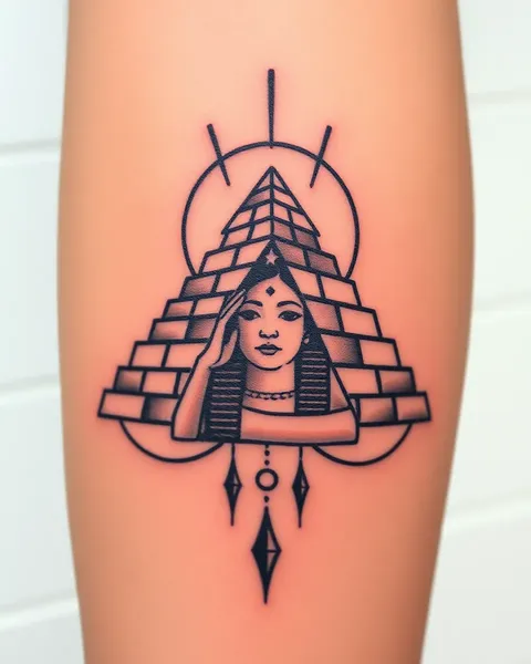 Style unique et attractif de tatouage en pyramide