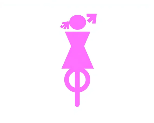 Symbole féminin rose PNG en image transparente