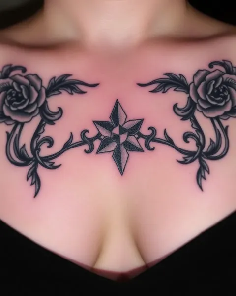 Symboles profonds de tatouage sternum pour expression personnelle et identité