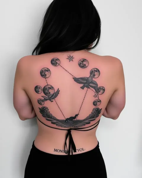 Symbolisme et signification culturelle du tatouage du cycle lunaire