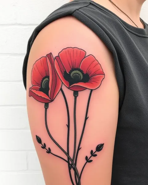 Symbolisme et signification des fleurs de papaver en tatouage