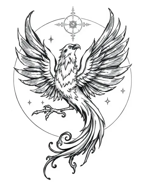 Symbolisme et signification spirituelle du tatouage d'oiseau-phénix