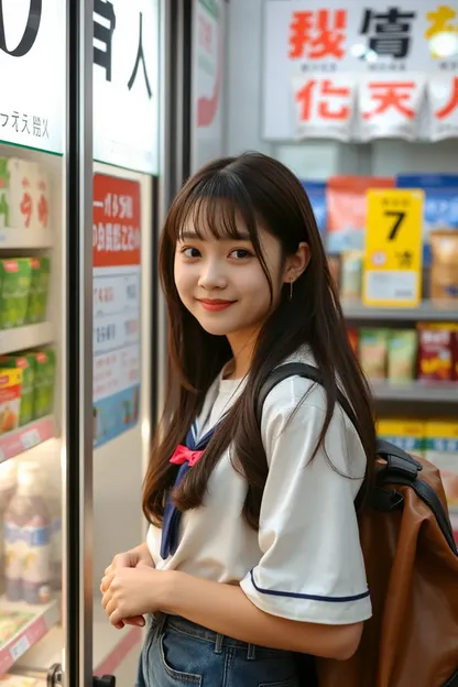 Séance d'achats au magasin de proximité pour les filles du lycée