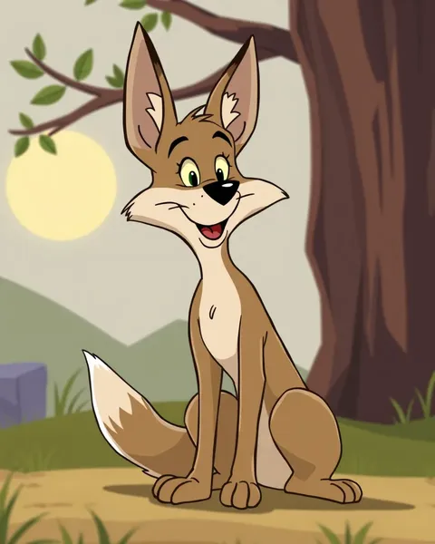 Séries de images de Coyote pour le divertissement des enfants