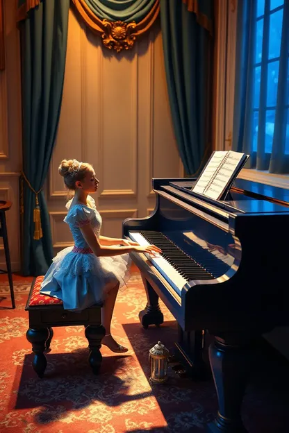 Talents de piano de la fille brillent comme Cendrillon