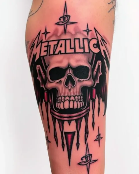 Tatouage Metallica : Hommage artistique au groupe