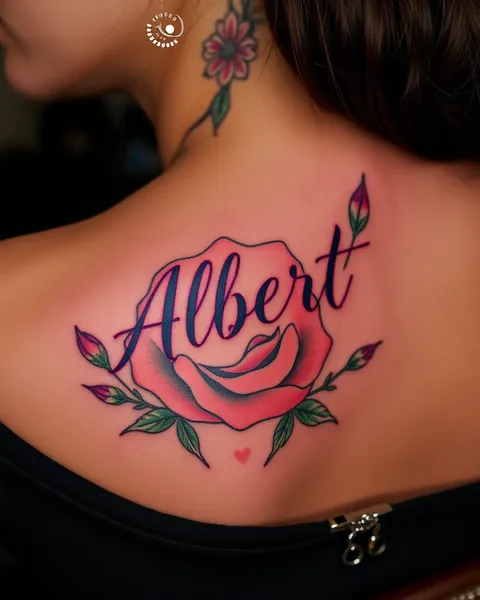 Tatouage au Nom d'Albert pour les Conceptions Féminines