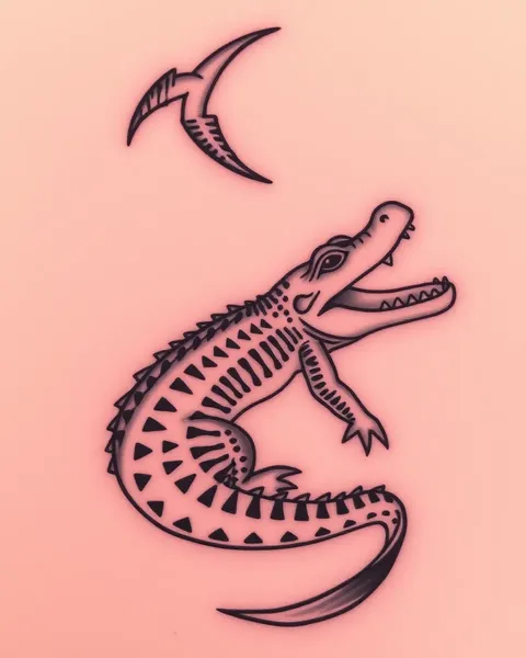 Tatouage d'alligator pour hommes et femmes avec signification