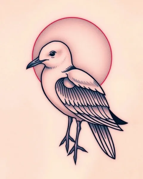 Tatouage de Jonahtan d'une mouette liberté