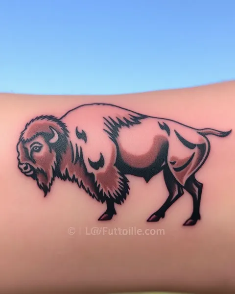 Tatouage de bison : un design d'art corporel unique