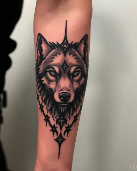 Tatouage de coude de loup : un symbole de force et de loyauté