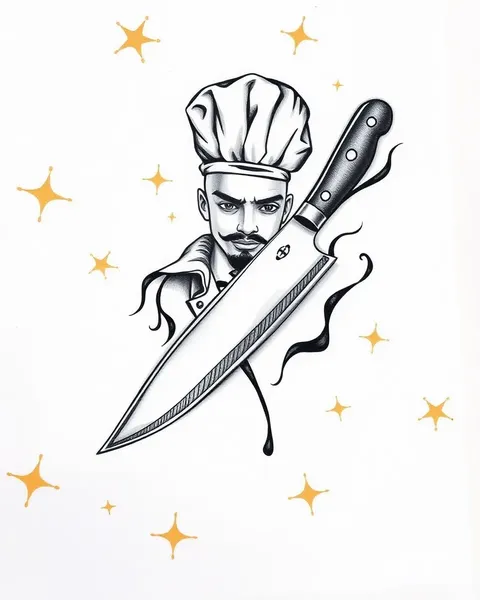 Tatouage de couteau de cuisine comme pièce de déclaration