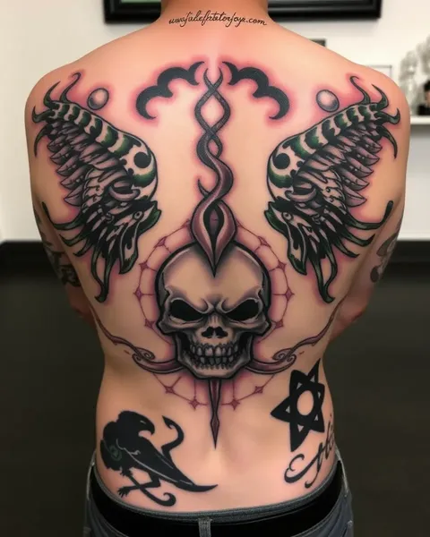 Tatouage de dos unique de Darby Allin