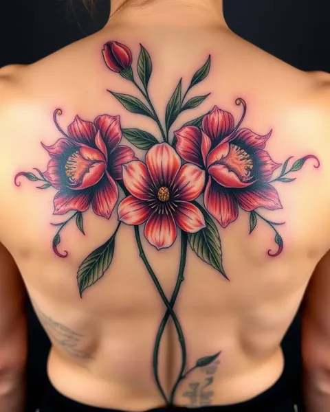 Tatouage de fleurs sur le dos : une expression personnelle