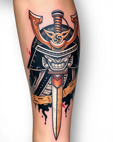 Tatouage de katana samouraï : art traditionnel japonais du corps