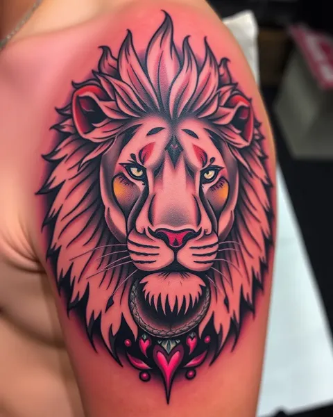 Tatouage de lionne : bravoure et loyauté