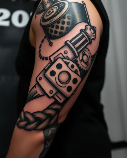 Tatouage de mécanique pour les gens passionnés