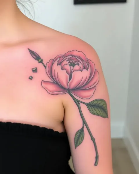 Tatouage de pivoine : représentation de chance et de prospérité