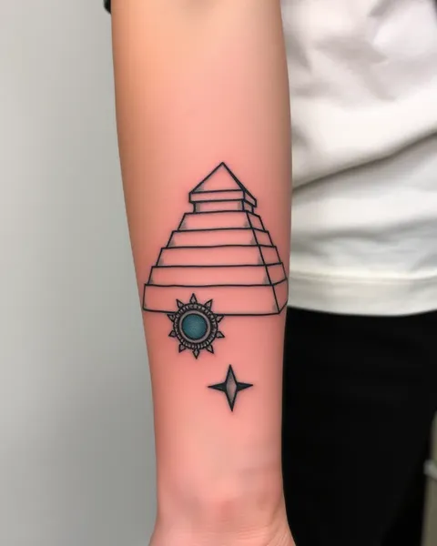 Tatouage de pyramide : symbolisant le pouvoir et la connexion spirituelle