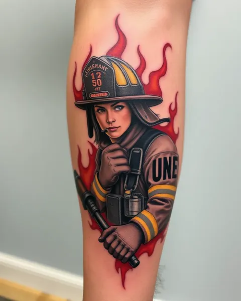 Tatouage des pompiers : symbolisant la protection et les efforts de sauvetage