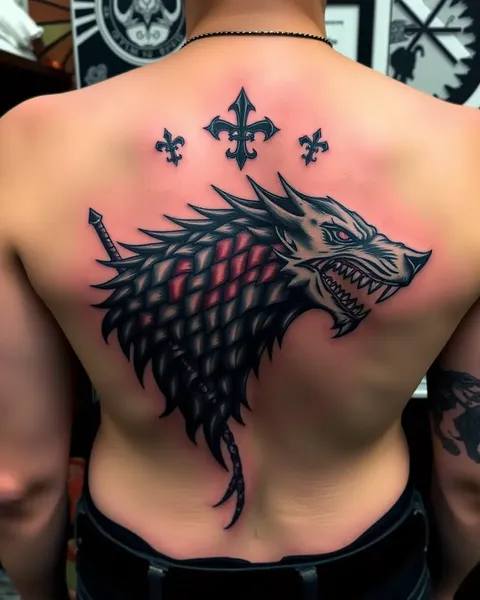 Tatouage à l'encre : Jeu de trônes pour les fans