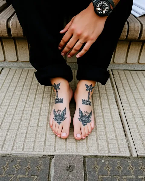 Tatouages au pied des hommes : art corporel inhabituel