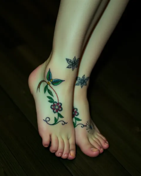 Tatouages aux pieds : Expression de l'individualité à travers l'encre