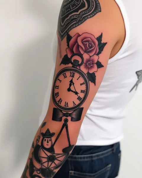 Tatouages d'horloge audacieux pour les individus confiants