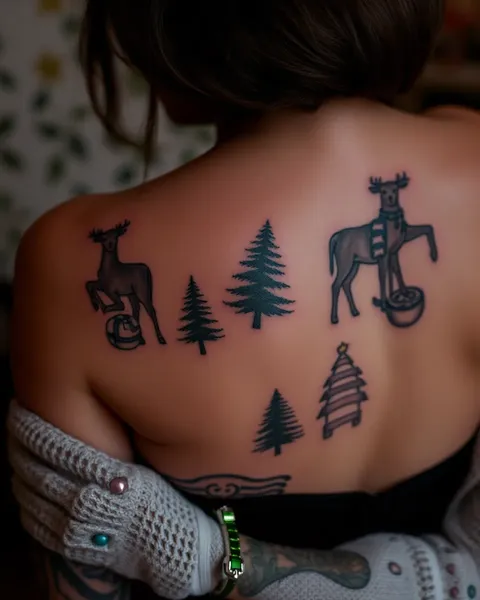 Tatouages de Noël pour les Célébrations des Fêtes