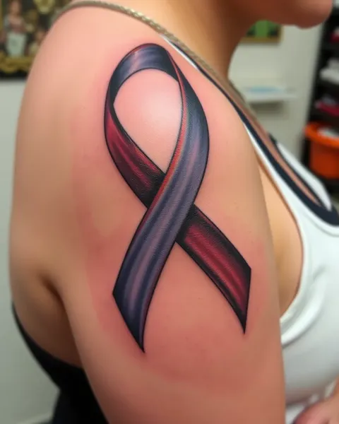 Tatouages de Ruban d'Awareness du Cancer Signifient