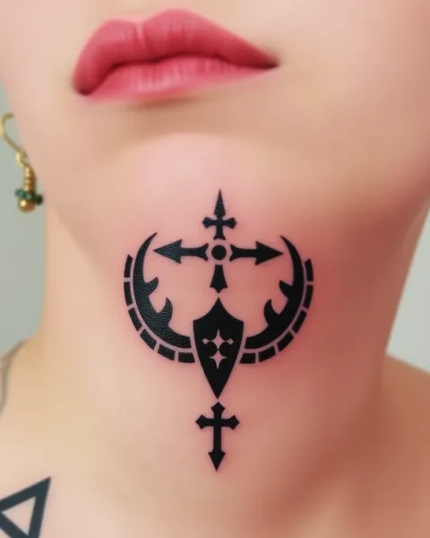 Tatouages de Symboles sur le Visage Petit pour une Identité Unique