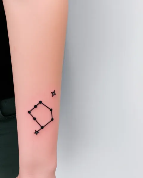 Tatouages de constellations cosmiques pour les universels et les esprits libres