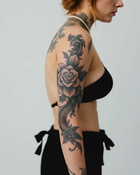 Tatouages de couverture pour les épaules et le torse des femmes