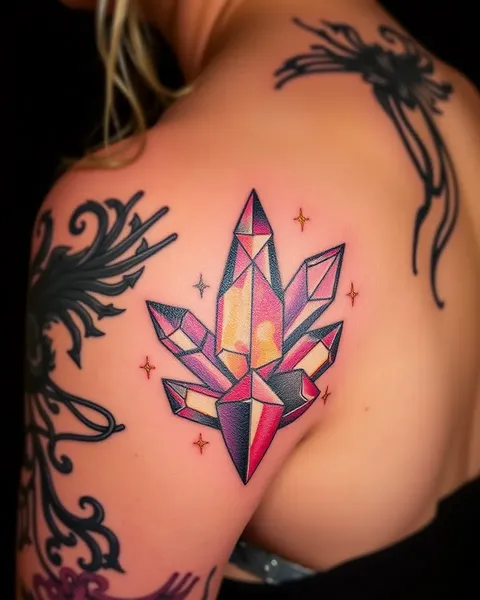 Tatouages de cristal : conceptions d'art corporel uniques