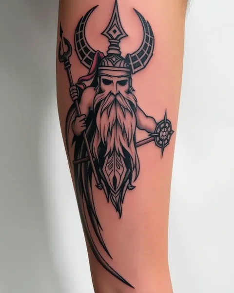 Tatouages de dieu scandinave : représentant la mythologie et la culture