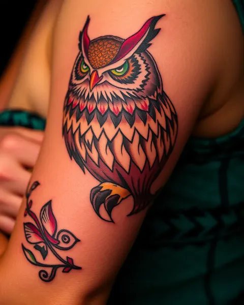 Tatouages de hibou avec un sens profond et une signification symbolique