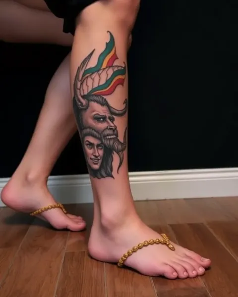 Tatouages de jambes simples pour les garçons signifiant