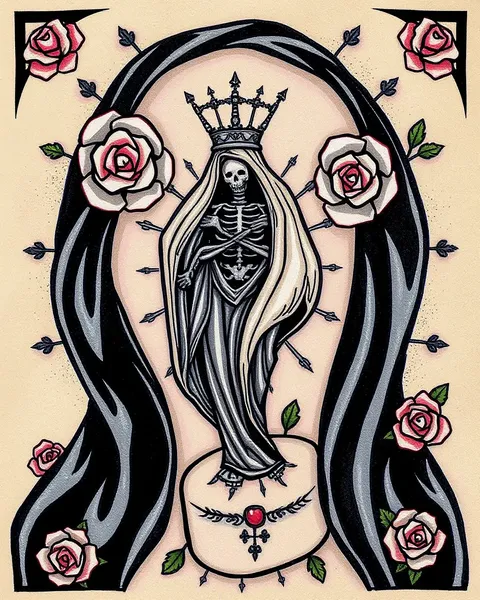 Tatouages de la Santa Muerte : Symbolisme Spirituel